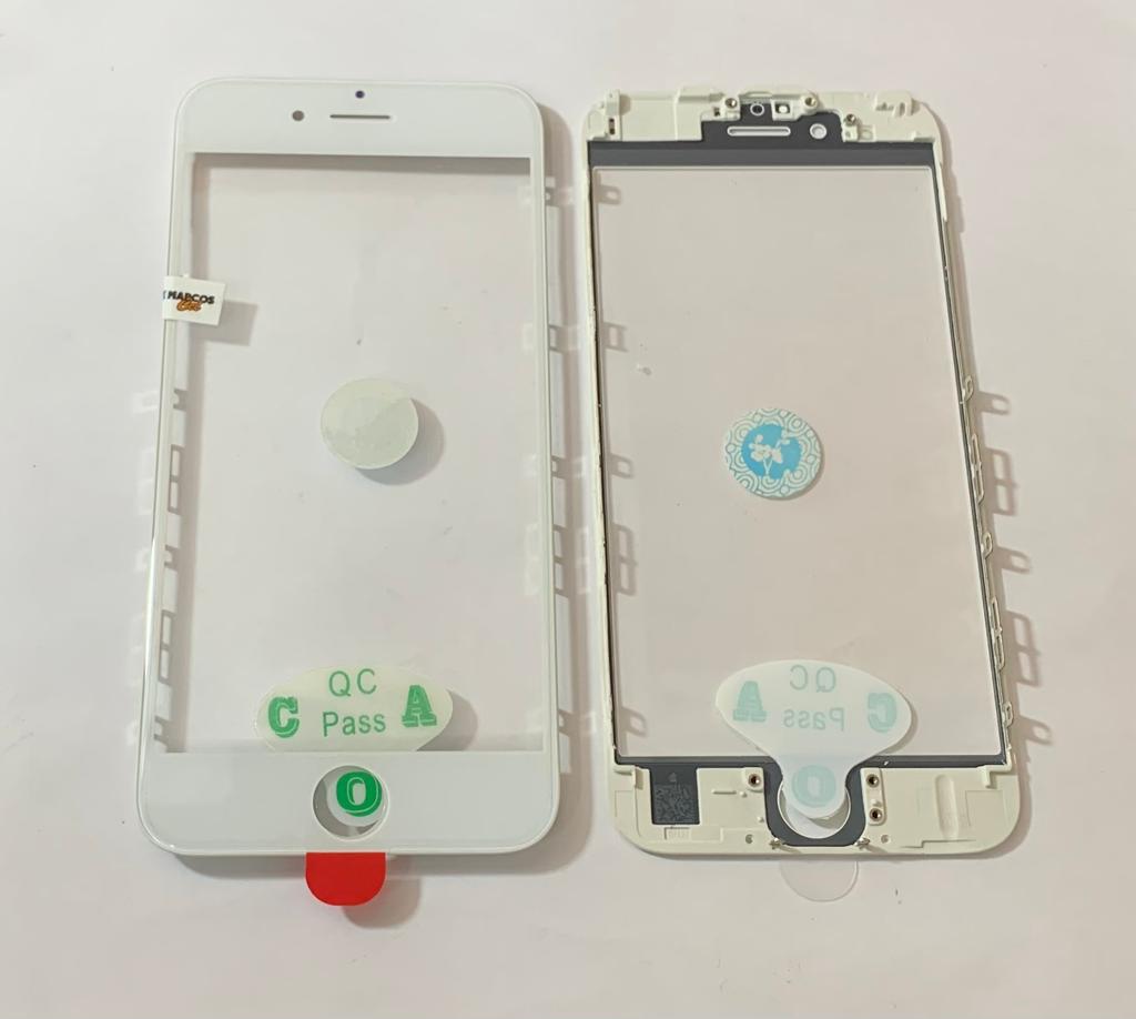 Glass de iphone 6s blanco / oca y marco
